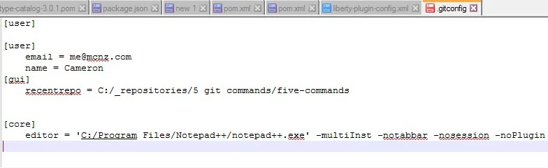 Making Notepad++ the default Git text editor