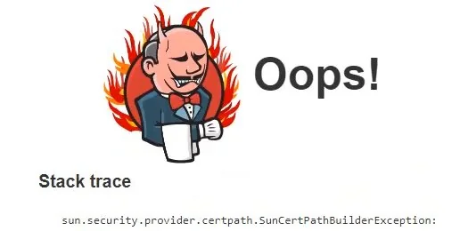 Jenkins admin console SunCertPathBuilderException