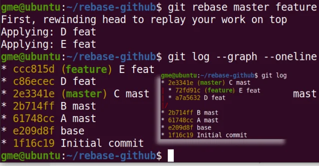 github branch rebase