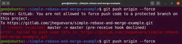GitLab rebase master
