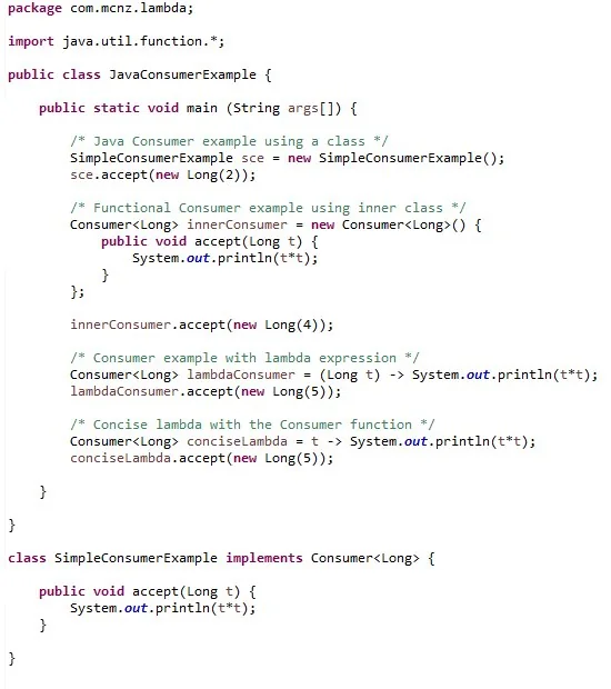 Consumer example tutorial