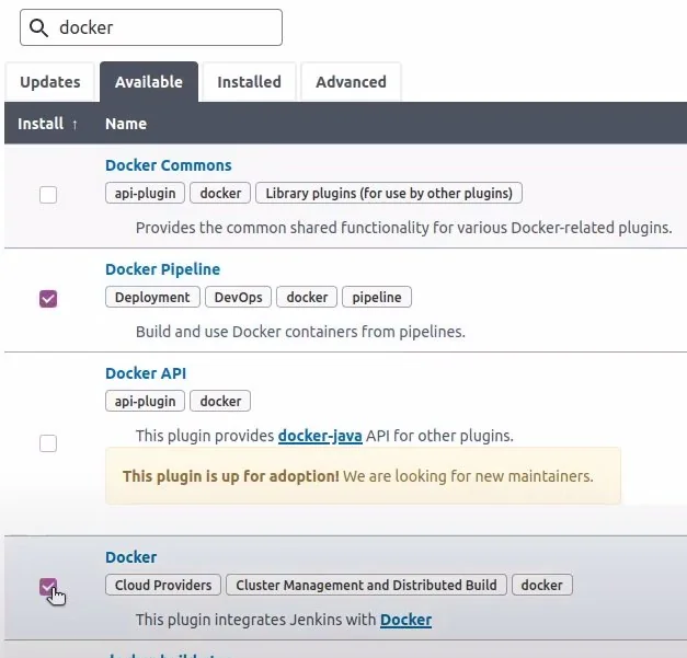 Jenkins Docker invalid agent type