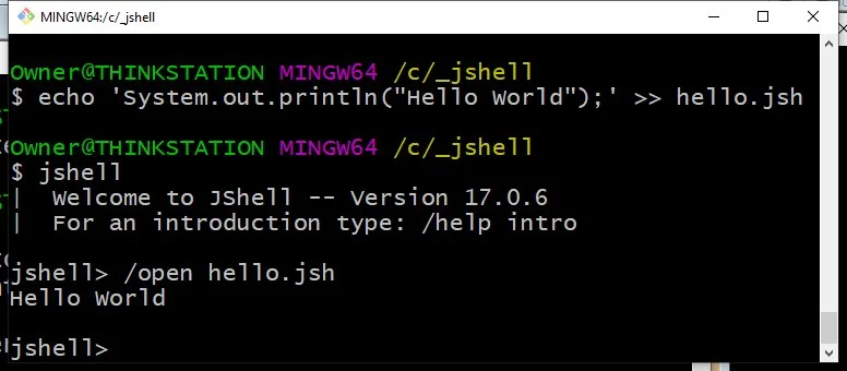 java jshell file open