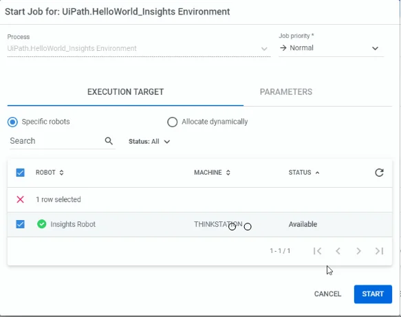 RPA robot UiPath