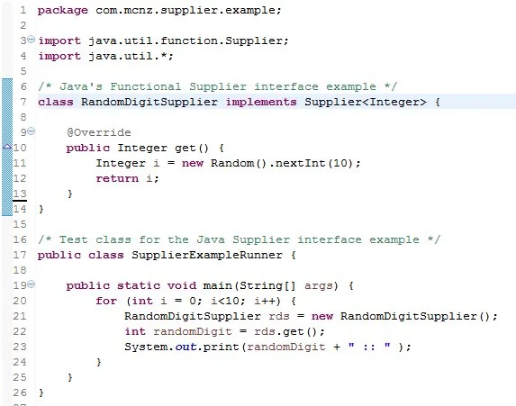 Java Supplier interface example