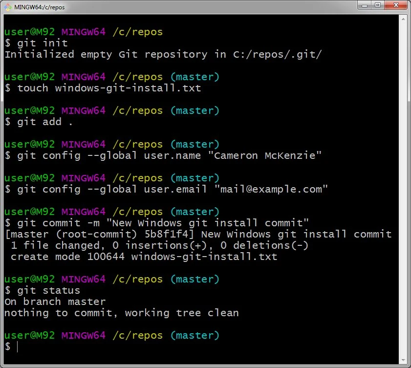 Windows Git test