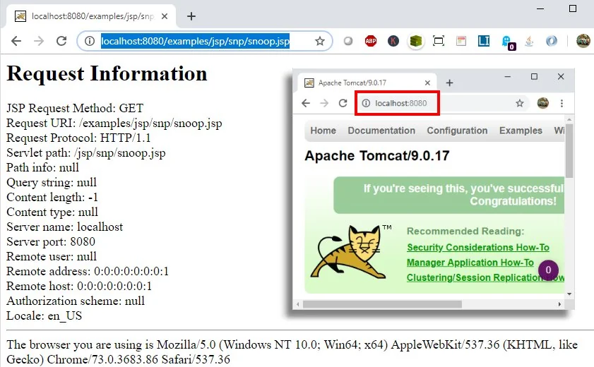 verify tomcat install