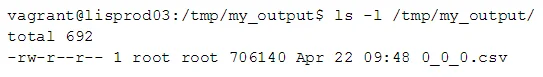 Results of the query