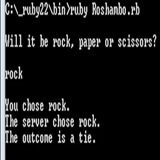 Running the Ruby app after updating the conditional logic.