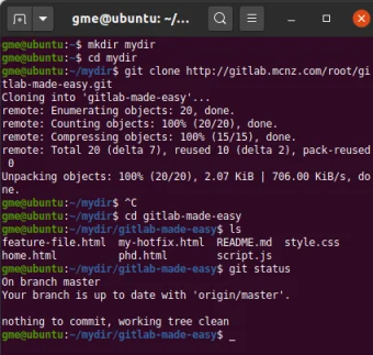 GitLab Git clone command