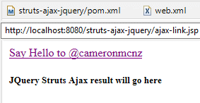 Struts jQuery plugin