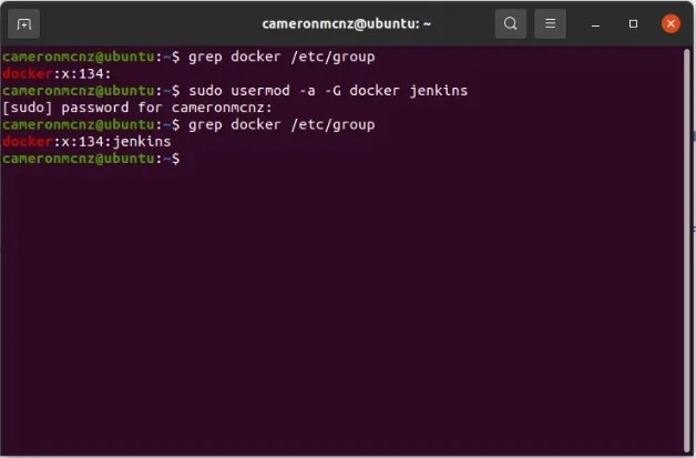 Jenkins Docker Permission Denied fix