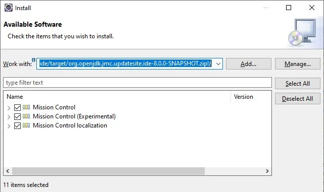 Java Mission Control Eclipse Plugin