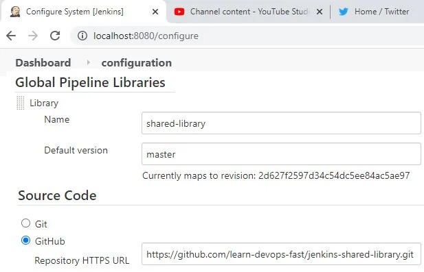 Jenkins shared library example