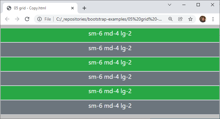 Responsive 12-column grid in Bootstrap