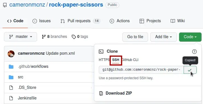 GitHub SSH URL