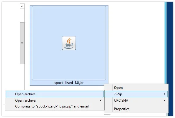 Java JAR Zip File