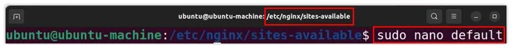 Nginx load balancer configuration file