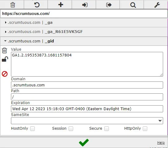 EditThisCookie Chrome Extension