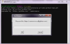 Clone private GitHub repo