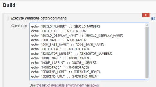 Batch commands