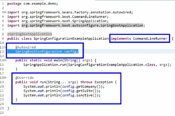 Accessing configuration properties in Spring Boot.