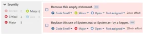 SonarQube quality report