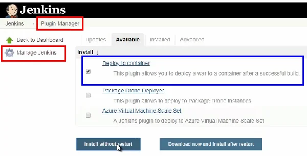 Jenkins Tomcat deploy