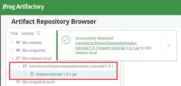 JAR deployment success