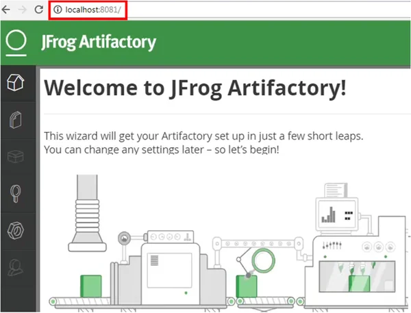 JFrog Artifactory admin console
