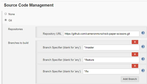 build multiple branches