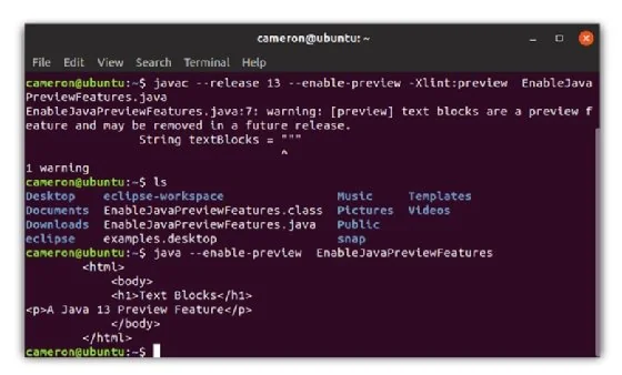 JDK 13 program