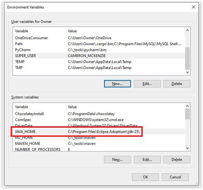 How to set JAVA_HOME in Windows | TheServerSide