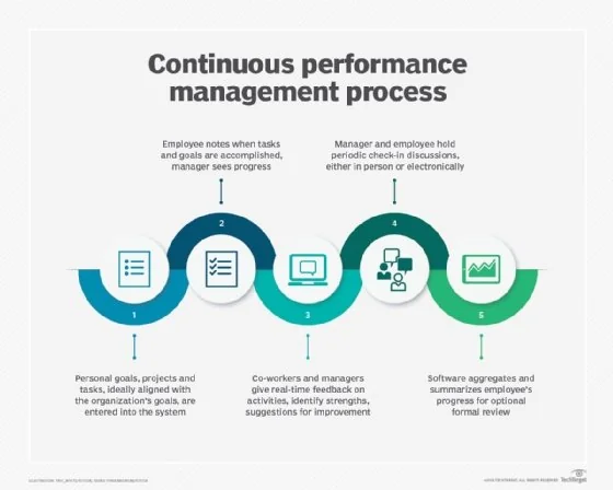 Steps in a continuous performance management process. 