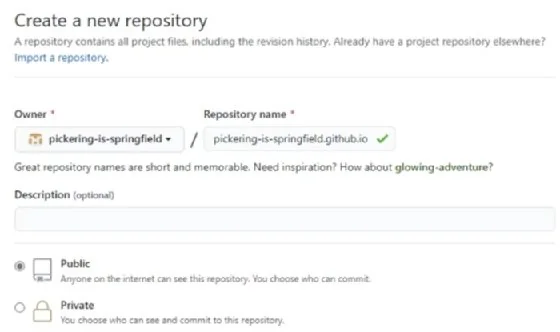 github pages website