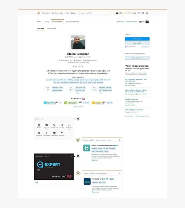 Pluralsight IQ-Stack Overflow interface