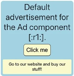 The default click behavior in the Ad component.