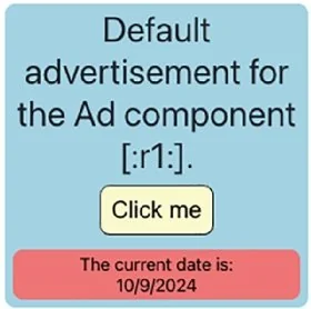 Adding the DateReporter component using composition.